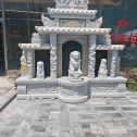 许昌芝麻白中国黑石材套墓 花岗岩墓碑