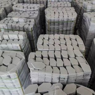 许昌芝麻白石材冰裂纹，碎拼。