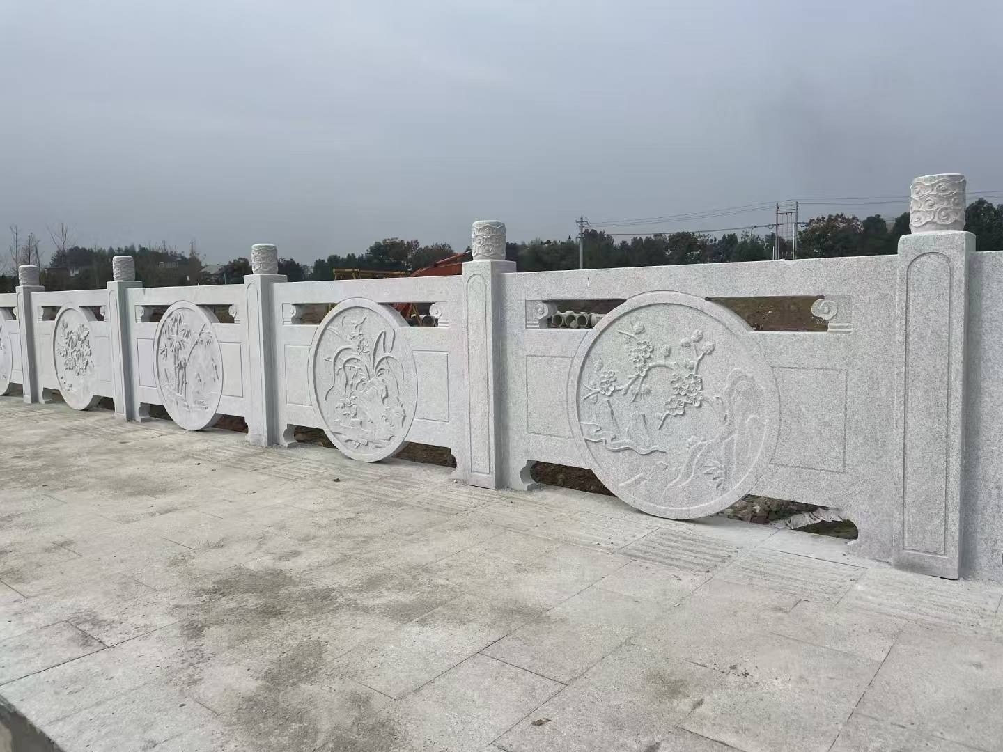 许昌芝麻白河道栏杆 石材栏杆